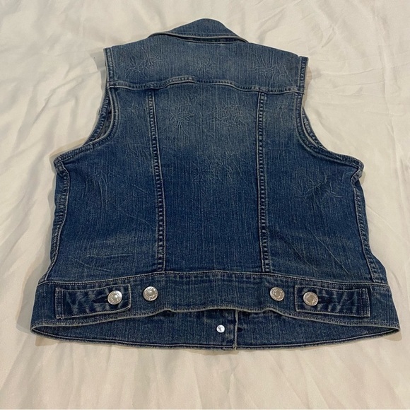 Levi’s women  denim coastal cowgirl  western tracker vest size S - Picture 2 of 11
